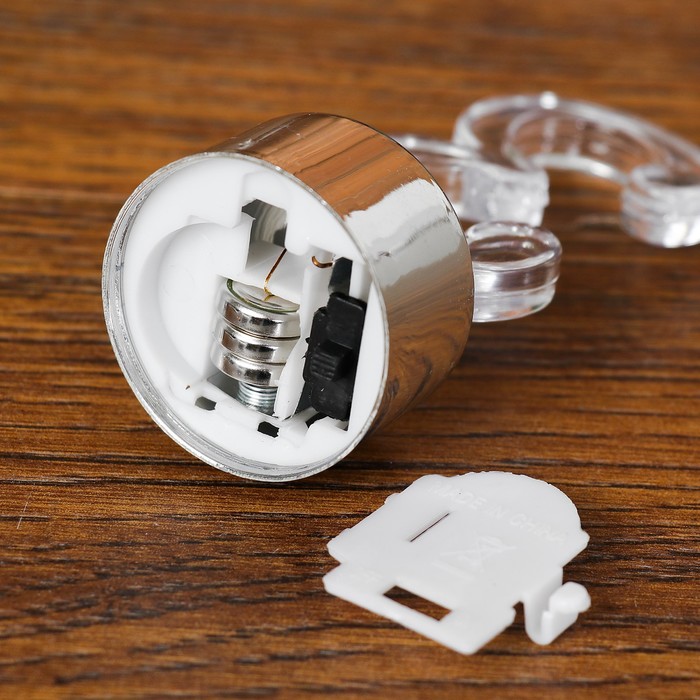 Свеча светодиодная "Цифра 3", цвет серебро