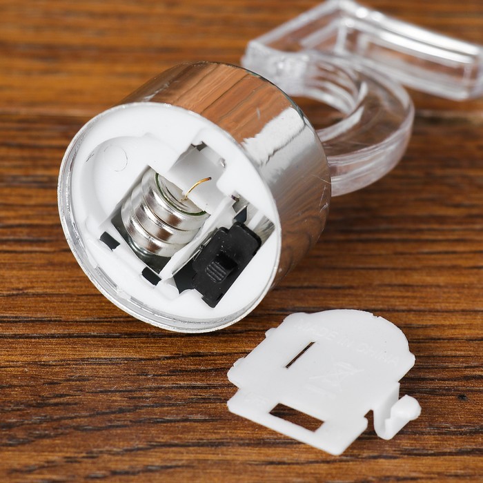 Свеча светодиодная "Цифра 5", цвет серебро