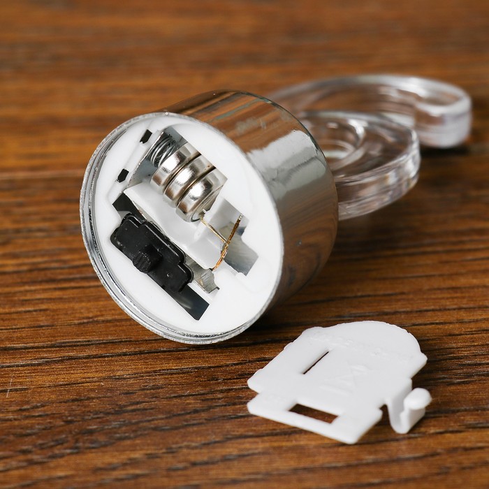 Свеча светодиодная "Цифра 6", цвет серебро