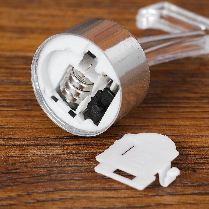 Свеча светодиодная "Цифра 7", цвет серебро