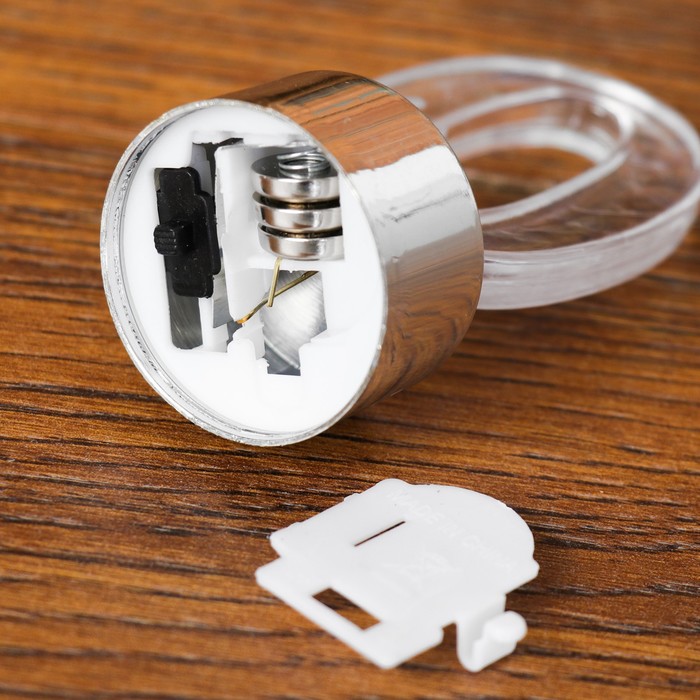 Свеча светодиодная "Цифра 0", цвет серебро