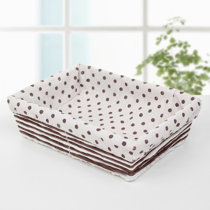 Корзина для хранения плетеная "Горох" 25,5х18,5х7 см малая