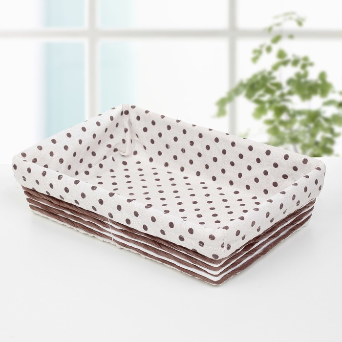 Корзина для хранения плетеная "Горох" 25,5х18,5х7 см малая