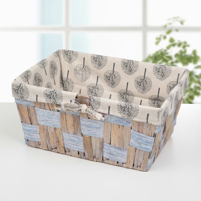 Корзина для хранения плетеная 37х27х18 см "Лес" большая