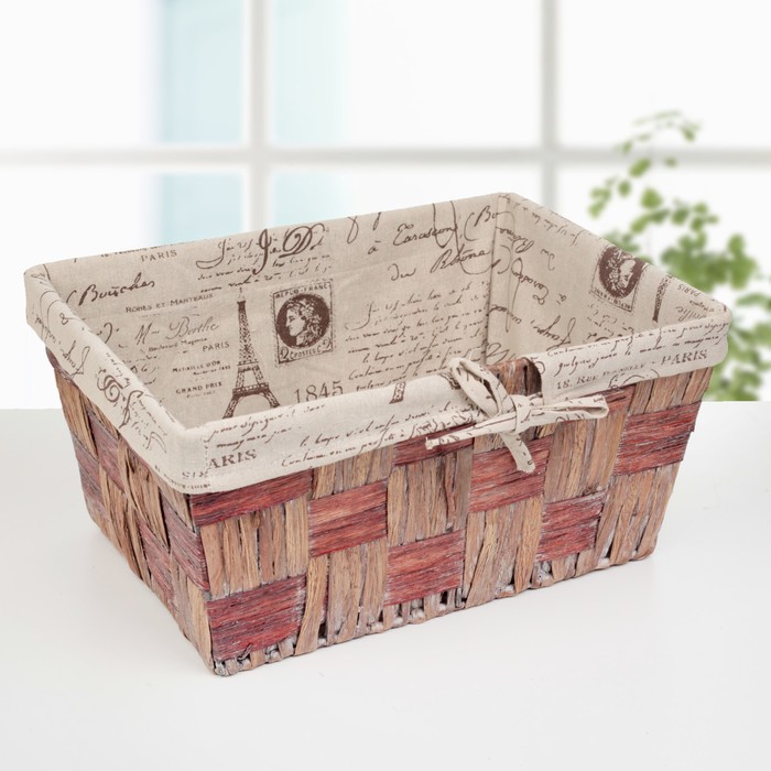 Корзина для хранения плетеная 37х27х18 см "Париж" большая