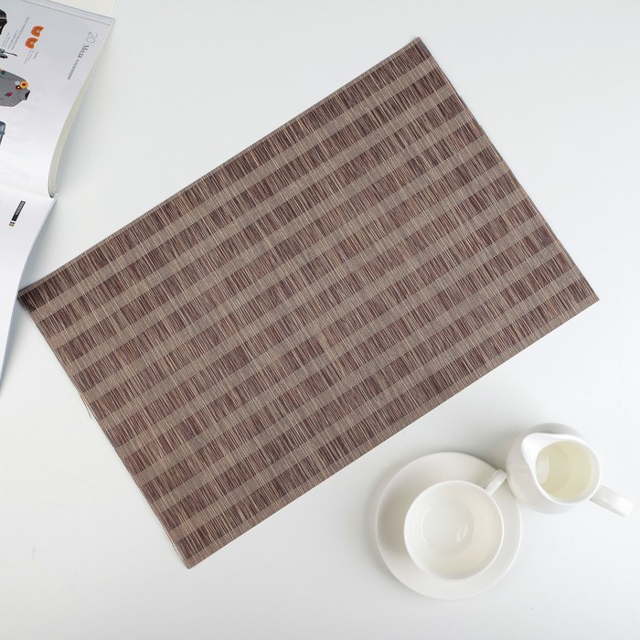 Салфетка кухонная "Слои" 45х30 см, цвет коричневый