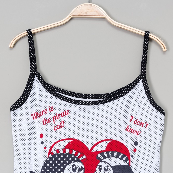 Пижама женская (майка, шорты) "Аква" цвет белый, р-р 52