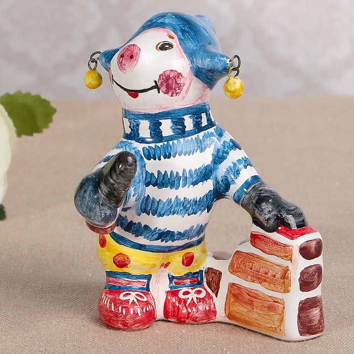 Сувенир «Прорсёнок Наф-наф», 6х7х9 см, ярославская майолика