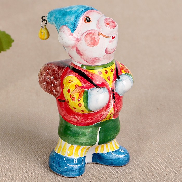 Сувенир «Прорсёнок Нуф-нуф», 5х4,5х9 см, ярославская майолика