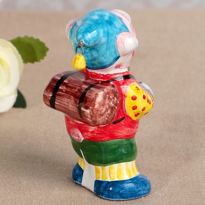 Сувенир «Прорсёнок Нуф-нуф», 5х4,5х9 см, ярославская майолика