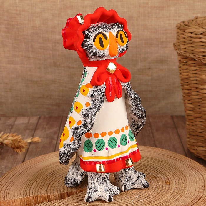 Дымковская игрушка "Сова пёстрая"