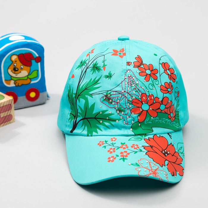 Кепка "Бейсболка", размер 52-54 см, цвет бирюзовый 3847