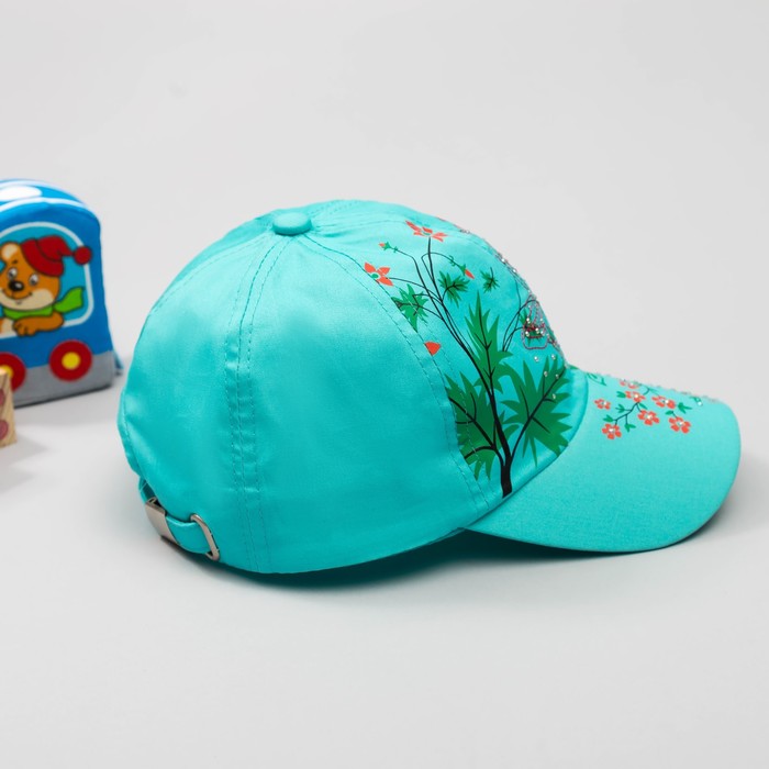 Кепка "Бейсболка", размер 52-54 см, цвет бирюзовый 3847