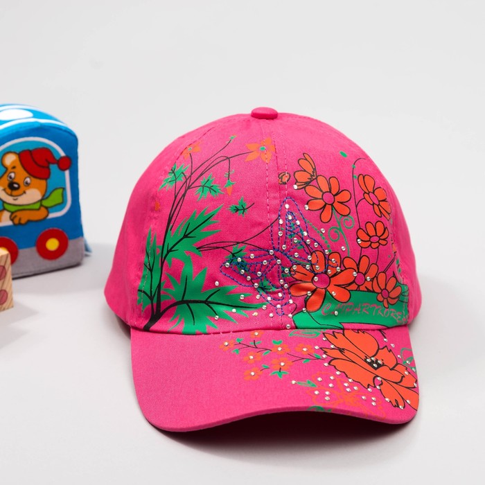 Кепка "Бейсболка", размер 52-54 см, цвет розовый 3847