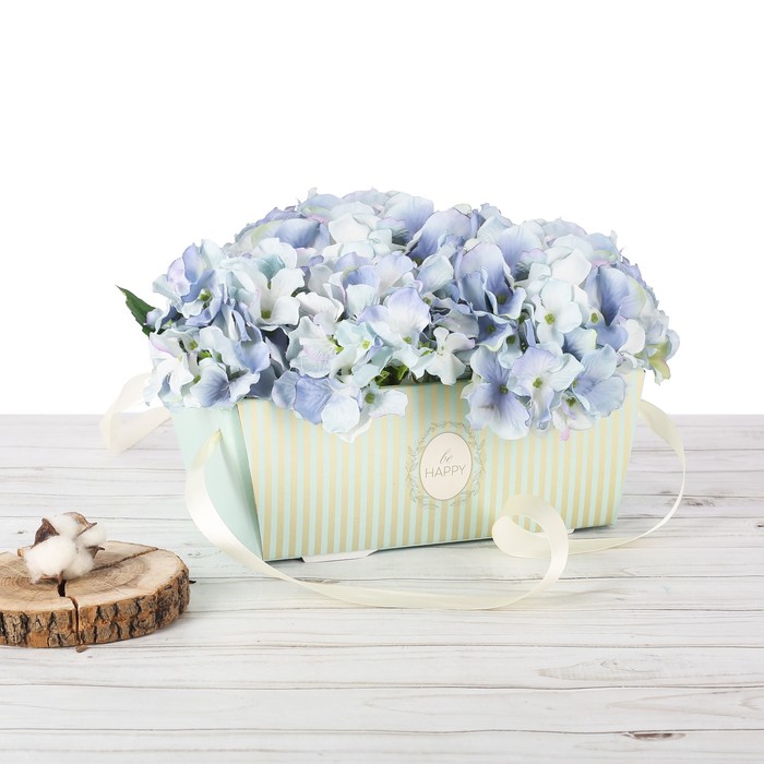 Коробка переноска прямоугольная «Будь счастлив», 25,8 х 17 х 10,2 см