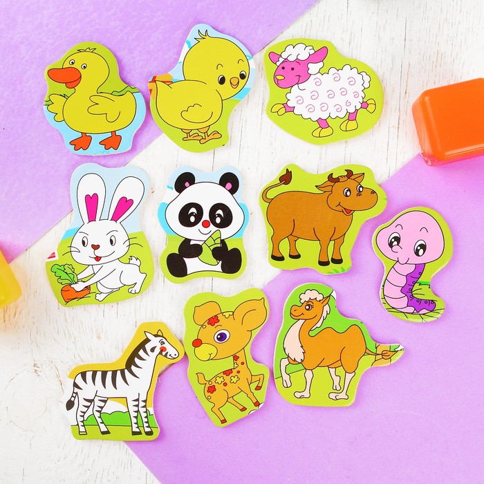 Набор развивающих магнитов "Мир вокруг", размер магнитов: 8 × 6 см; 6.5 × 4.5 см