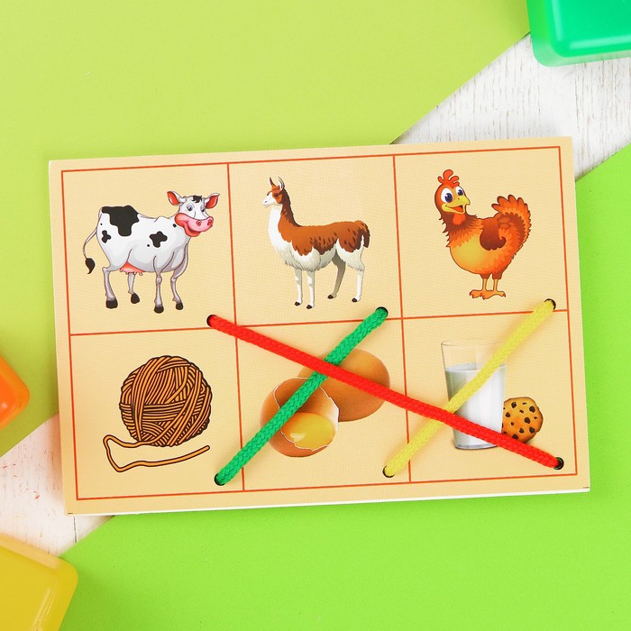 Шнуровка развивающая "Изучаем животных"