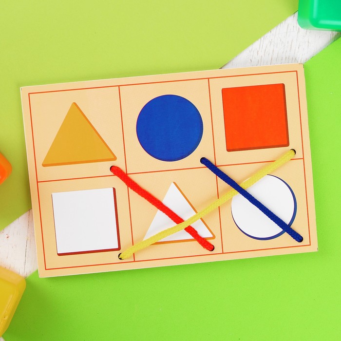 Шнуровка развивающая "Учим формы"