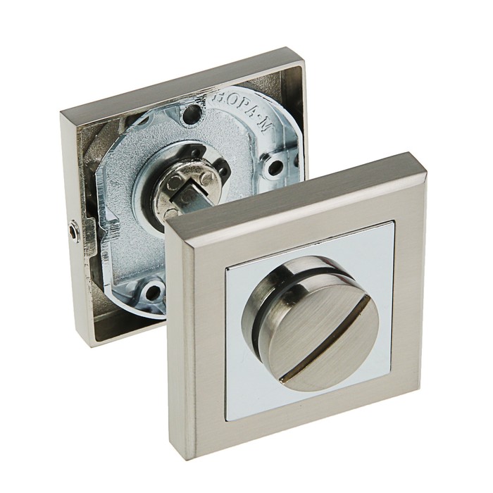 Накладка дверная, Clasico, квадратная, цвет матовый хром