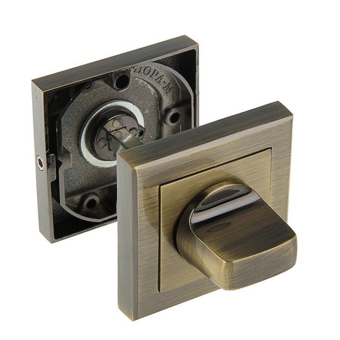 Накладка дверная, Clasico, квадратная, цвет античная бронза