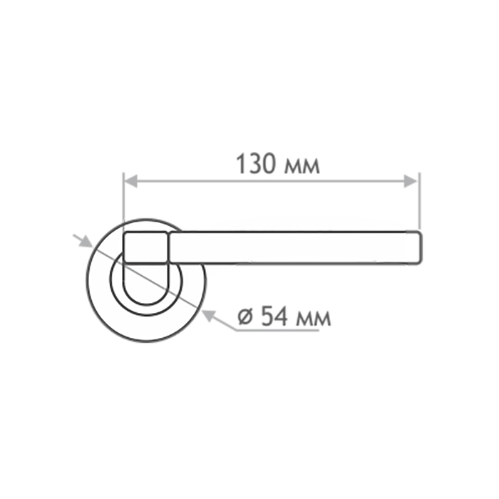 Ручка дверная AL 103А AL, цвет хром