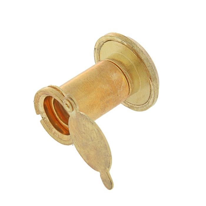 Глазок дверной, L=25-42 мм, d=14 мм, со шторкой, цвет золото