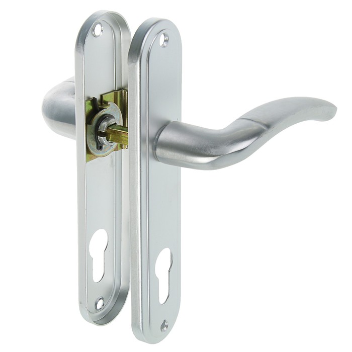 Замок врезной 125-70 мм, цвет хром