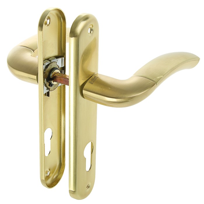 Замок врезной N23-70 Л, цвет матовое золото