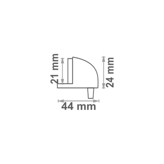 Ограничитель дверной 100, напольный, цвет античная бронза