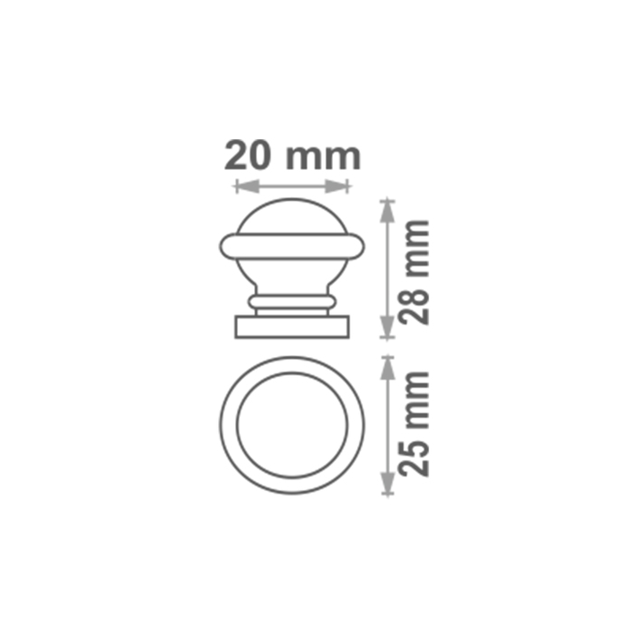 Ограничитель дверной 106, напольный, цвет античная медь