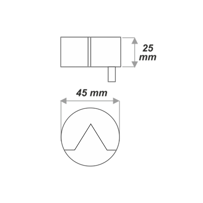 Ограничитель дверной 113, настенный, цвет хром