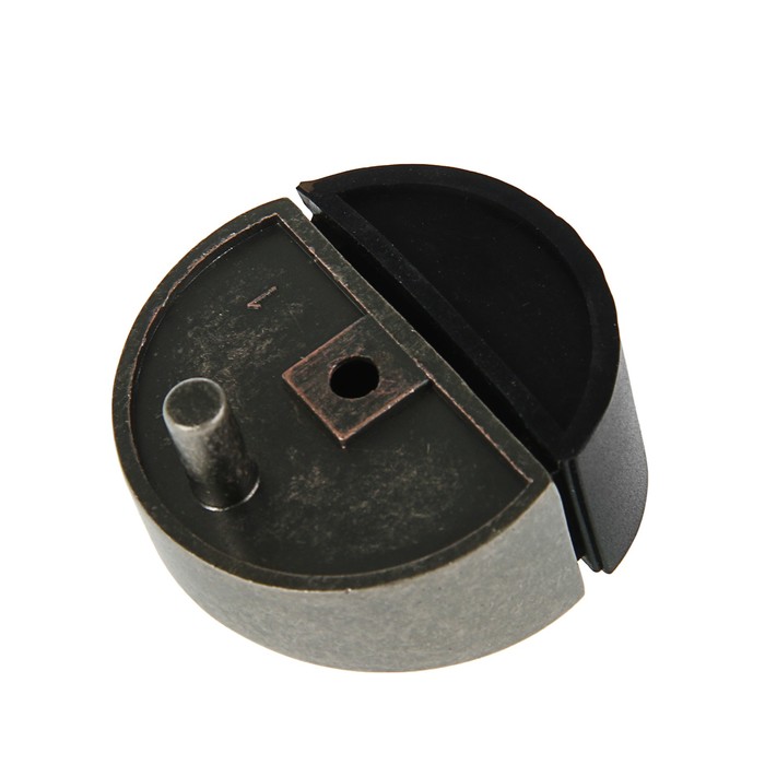 Ограничитель дверной 114, напольный, цвет застаренное серебро