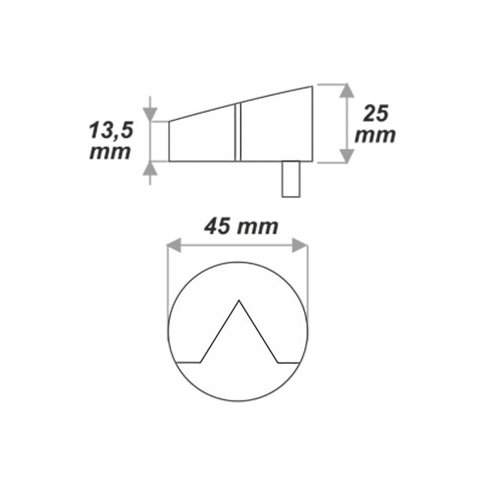 Ограничитель дверной 114, напольный, цвет застаренное серебро