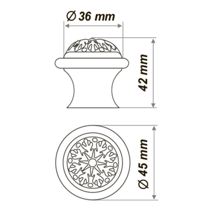 Ограничитель дверной 115, напольный, цвет хром