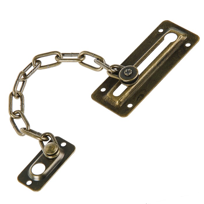 Цепочка дверная №4, цвет старинная бронза