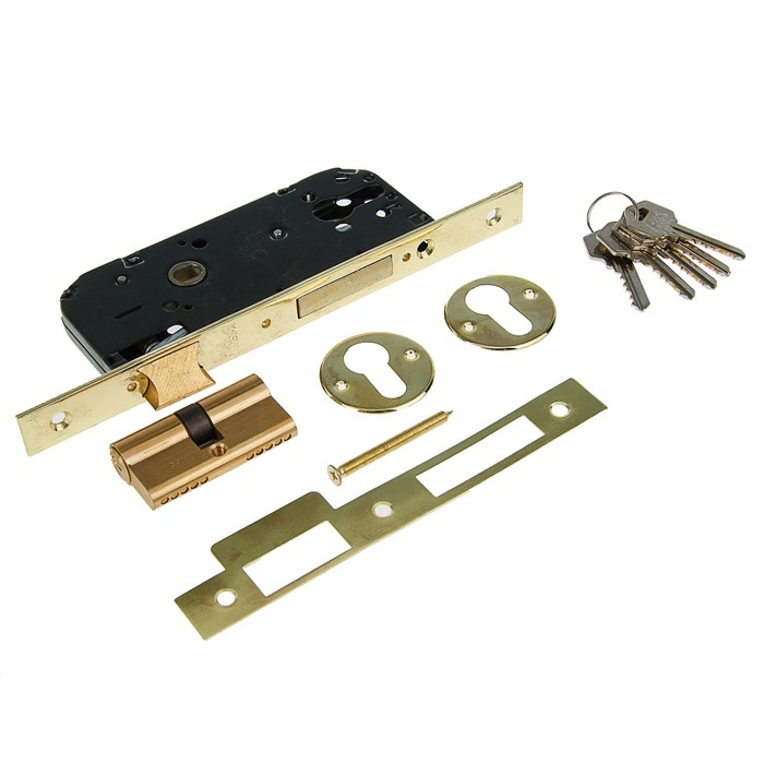 Замок врезной N96-70 Л, цвет старинная бронза