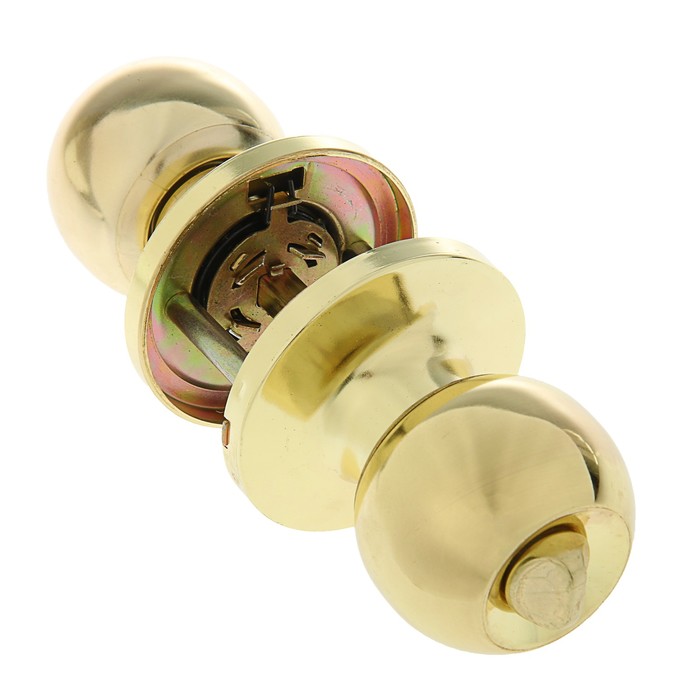 Защелка ЗШ-01, м/к, ключ/фиксатор, цвет золото