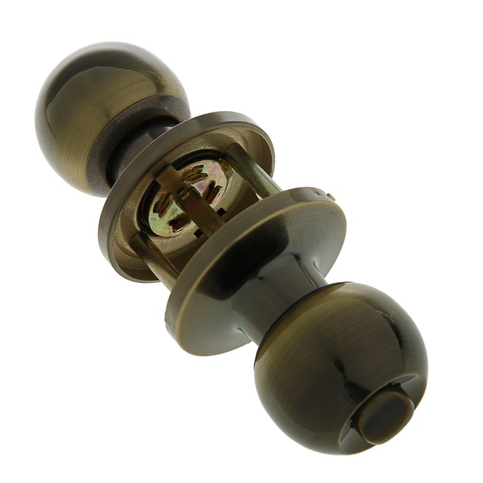 Защелка ЗШ-01, м/к, ключ/фиксатором, цвет старинная бронза