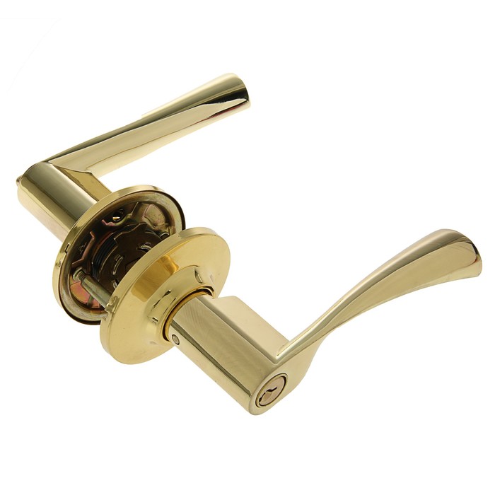 Защелка ЗВ2-01, м/к, ключ/фиксатор, цвет золото