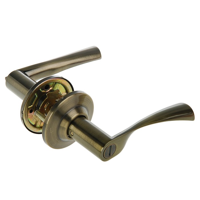 Защелка ЗВ2-03, м/к, с фиксатором, цвет старинная бронза