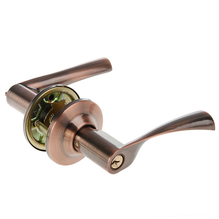 Защелка ЗВ2-01, м/к, ключ/фиксатор, цвет старинная медь