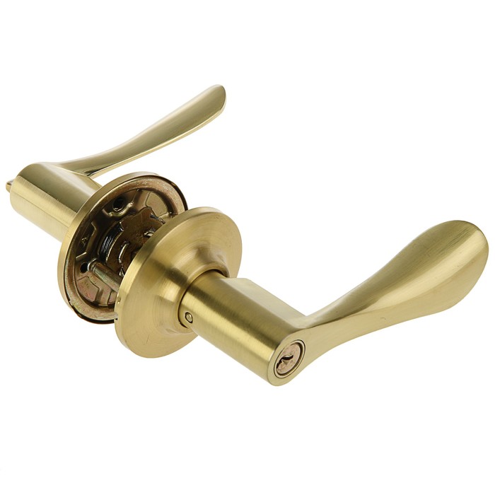 Защелка ЗВ3-01, м/к, ключ/фиксатор, цвет матовое золото