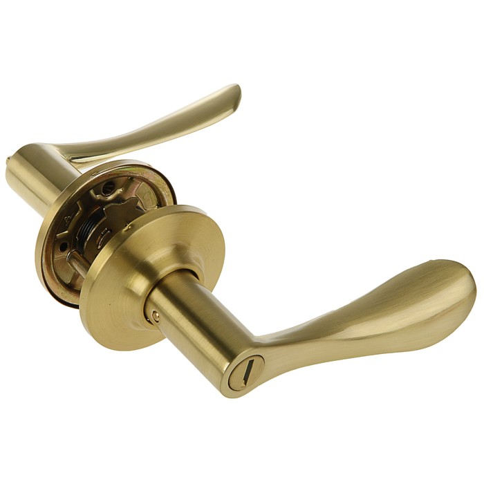 Защелка ЗВ3-03, м/к, с фиксатором, цвет матовое золото