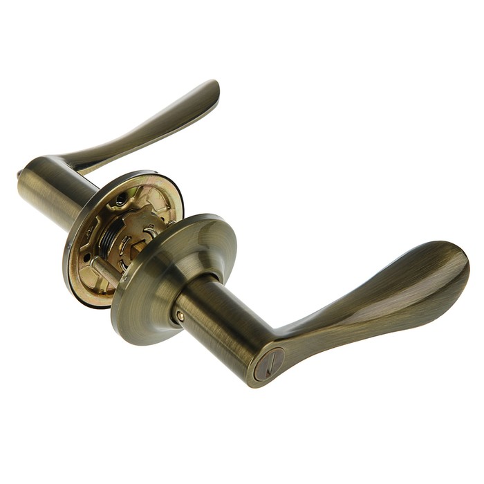 Защелка ЗВ3-03, м/к, с фиксатором, цвет старинная бронза