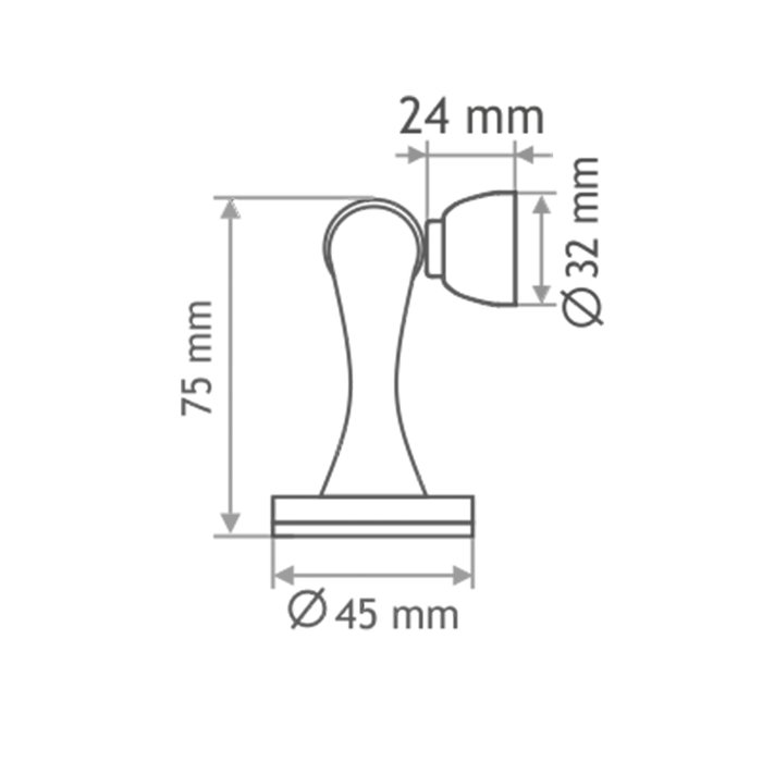 Ограничитель магнитный 809, цвет старая бронза