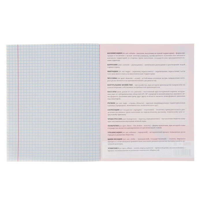 Тетрадь предметная "География. Красный стиль", 48 листов клетка, обложка мелованный картон