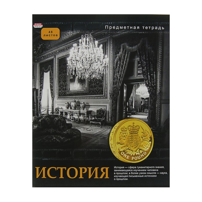 Тетрадь предметная "История. Контрасты", 48 листов клетка, обложка мелованный картон, выборочный лак