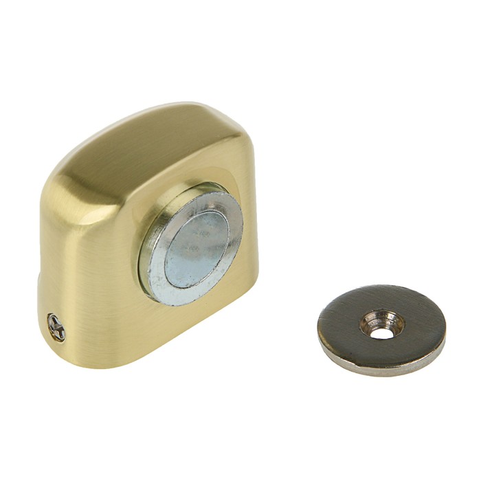 Ограничитель дверной магнитный 802, напольный, цвет матовое золото