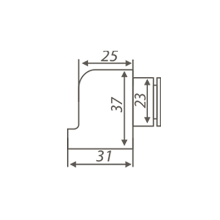 Ограничитель дверной магнитный 802, напольный, цвет матовое золото