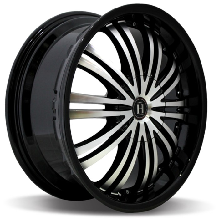 Диск HARP Y-01 7.5x18/5x114.3 ET40 D72.6 Glossy-Black__Machined-Face__Glossy-Black-Lip